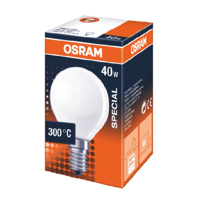 Osram Special Oven Bulb 40W E14 300 Degree Celsius